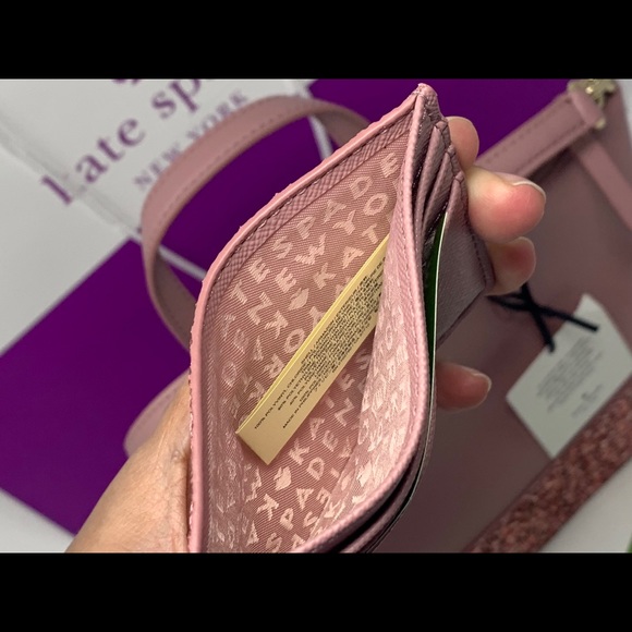 Kate spade Greta court ina pink glitter bag+wallet - Picture 7 of 8